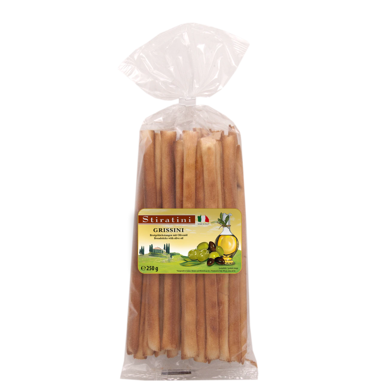 Stiratini | Grissini Brotgebäckstangen mit Olivenöl | 4x 250g |  1000g