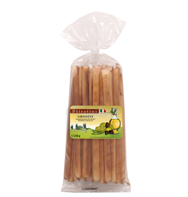 Stiratini | Grissini Brotgebäckstangen mit Olivenöl | 4x 250g |  1000g