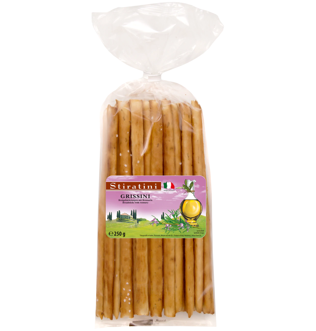 Stiratini | Grissini Brotgebäckstangen mit Rosmarin | 4x 250g |  1000g