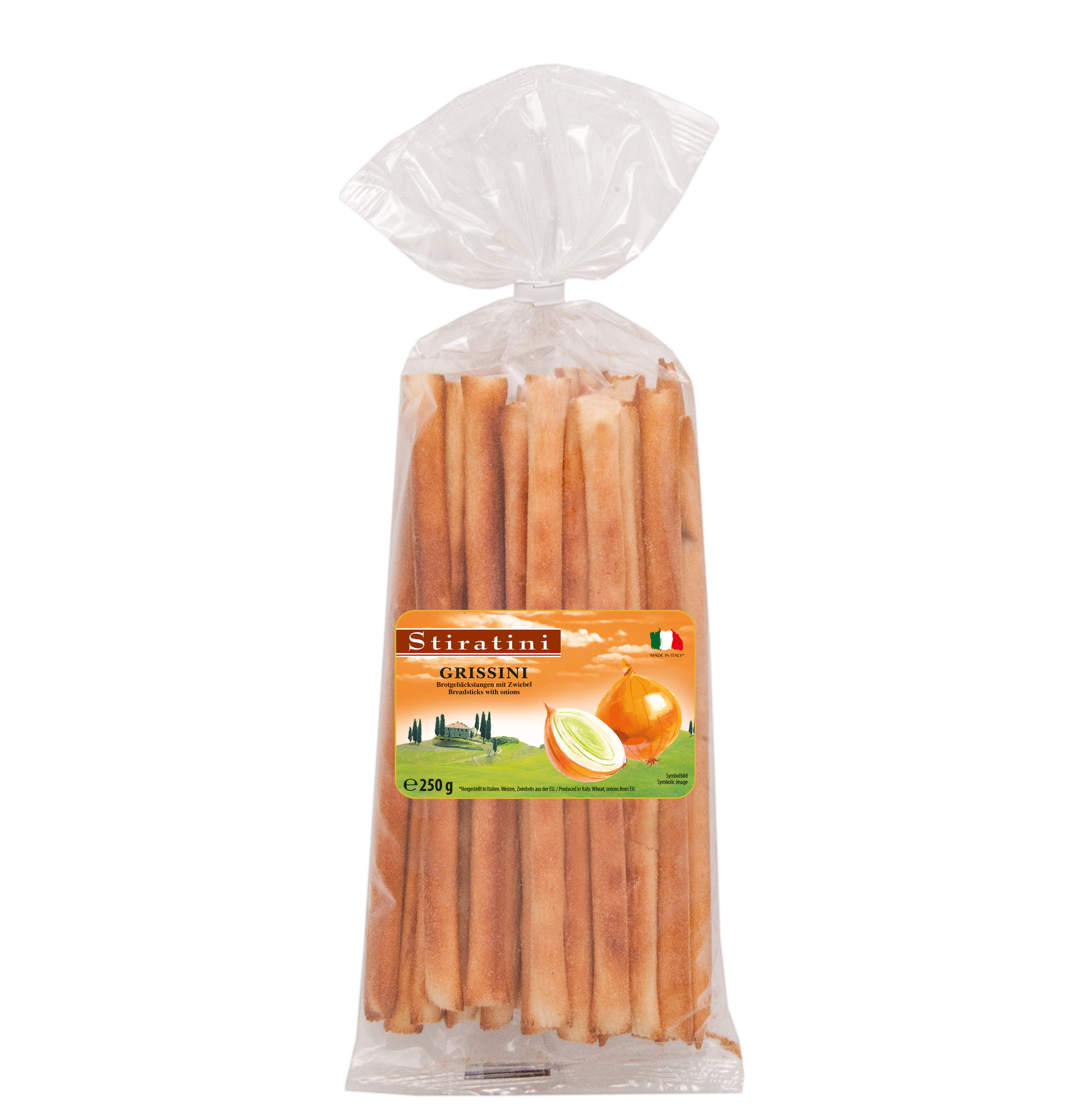 Stiratini | Grissini Brotgebäckstangen mit Zwiebel | 4x 250g |  1000g