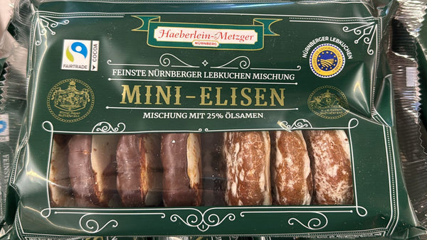 Elisen Oblatenlebkuchen Haeberlein Metzger Mini Elisen schoko & glasiert (3x 200g) MHD: 5/2026