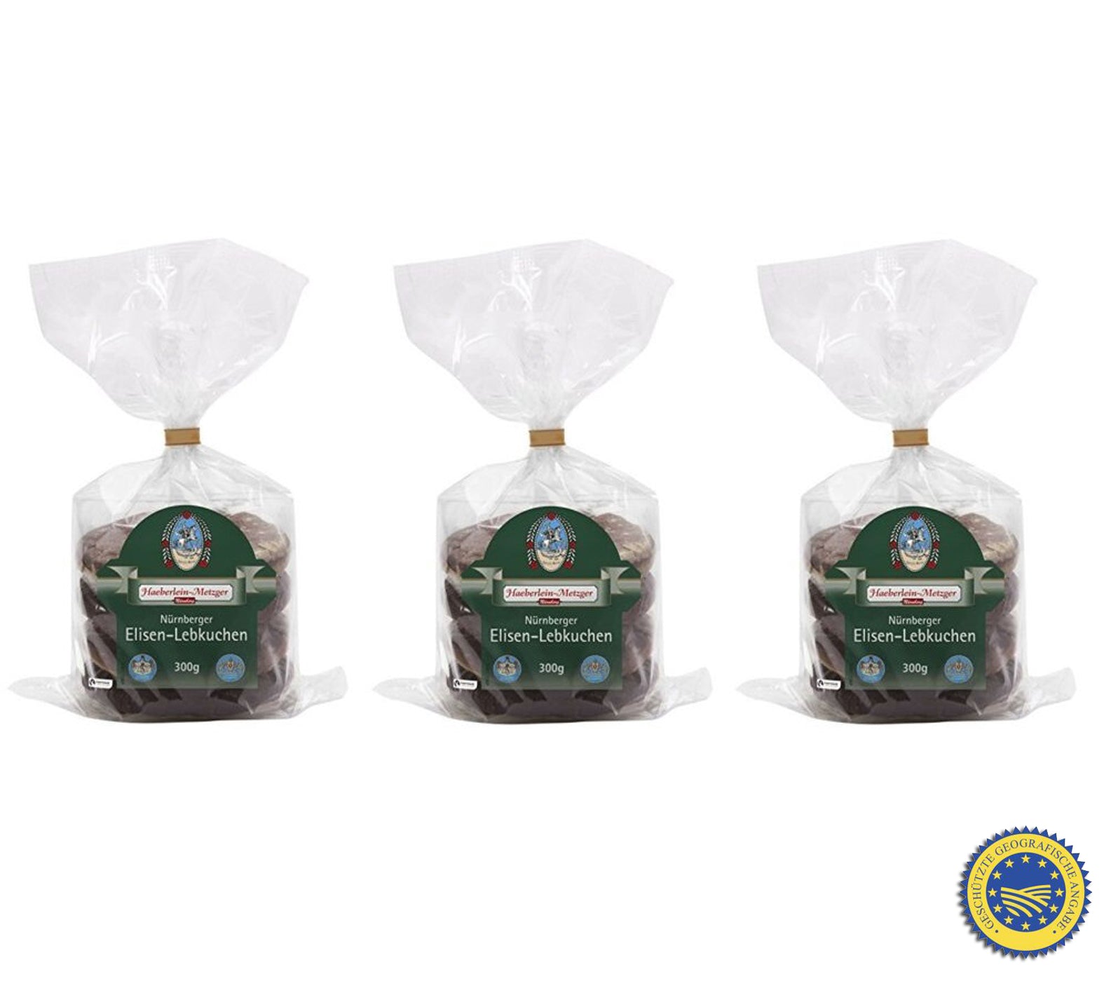 Haeberlein Metzger Elisen Oblatenlebkuchen 33% Ölsamen schokoliert 3 x 300 g MHD: 30/04/2026