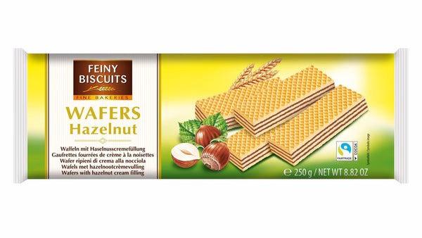 Feiny Biscuit 4x 250g Wafer Probierpaket Waffeln Cocoa Vanille Zitrone Haselnuss 1000g