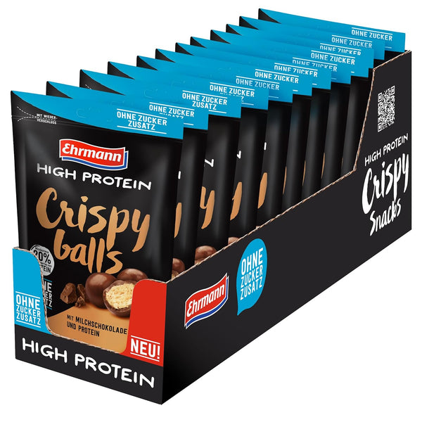 Milchschokolade Ehrmann High Protein | Crispy Balls  12x55g  Beutel = 660g