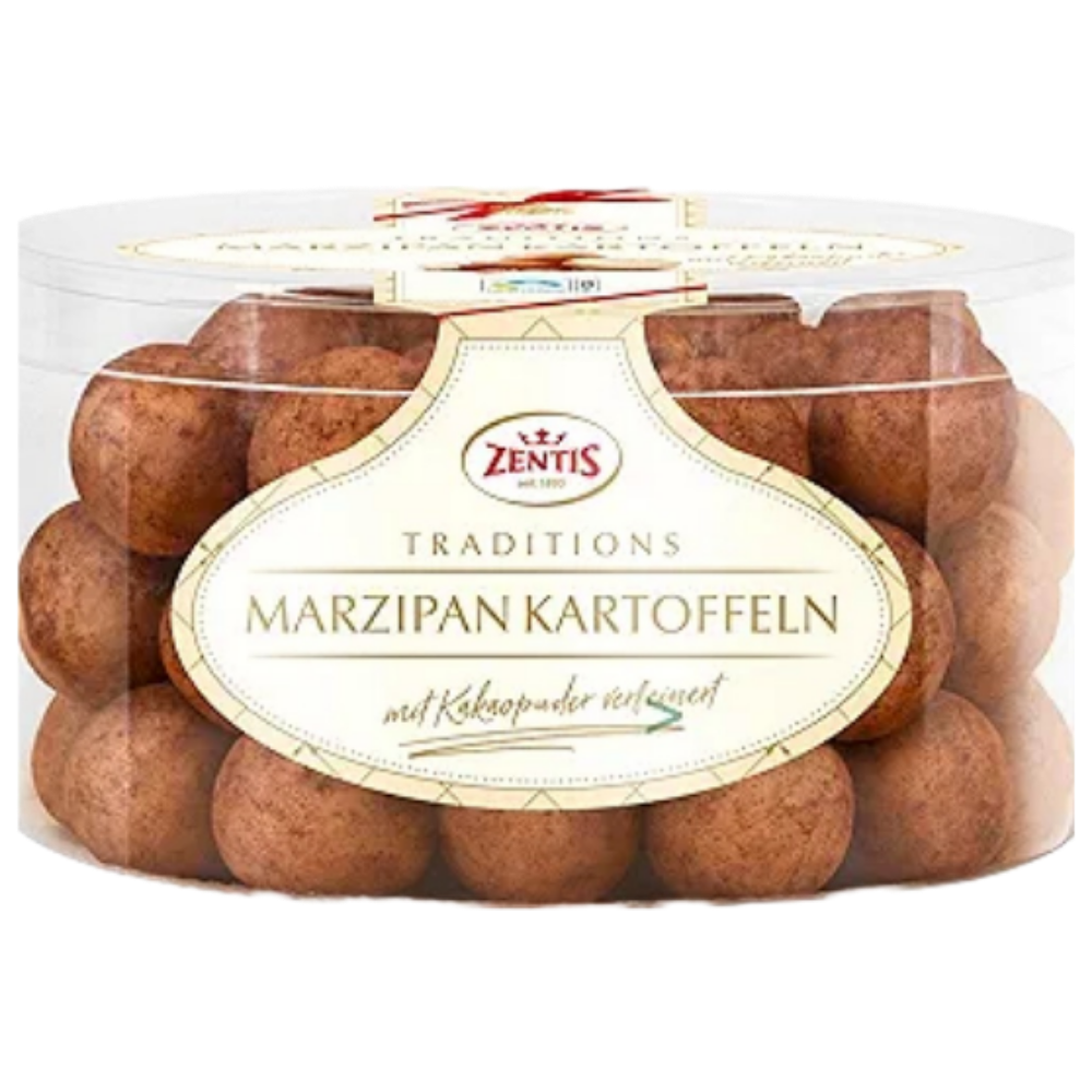 500g Zentis Marzipan Eier gepudert in Rund Dose MHD: 30/04/2026