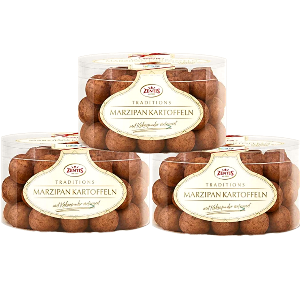 Zentis 3x500g Marzipan Eier gepudert in Rund Dose MHD: 30/04/2026