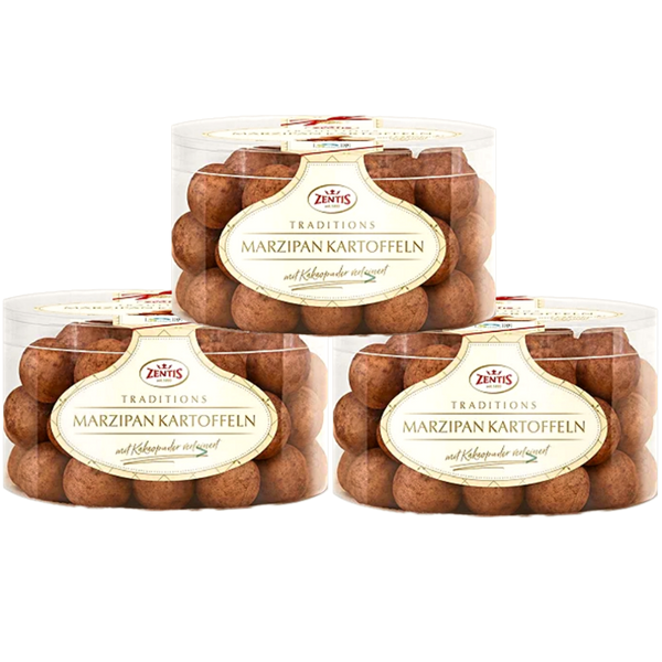 Zentis 3x500g Marzipan Eier gepudert in Rund Dose MHD: 30/04/2026