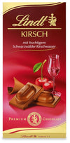 LINDT ALKOHOL TAFELN  in Vollmilch- Schokolade | 3x 100 g Tafel | Kirsch | Kirschwassser | 300g