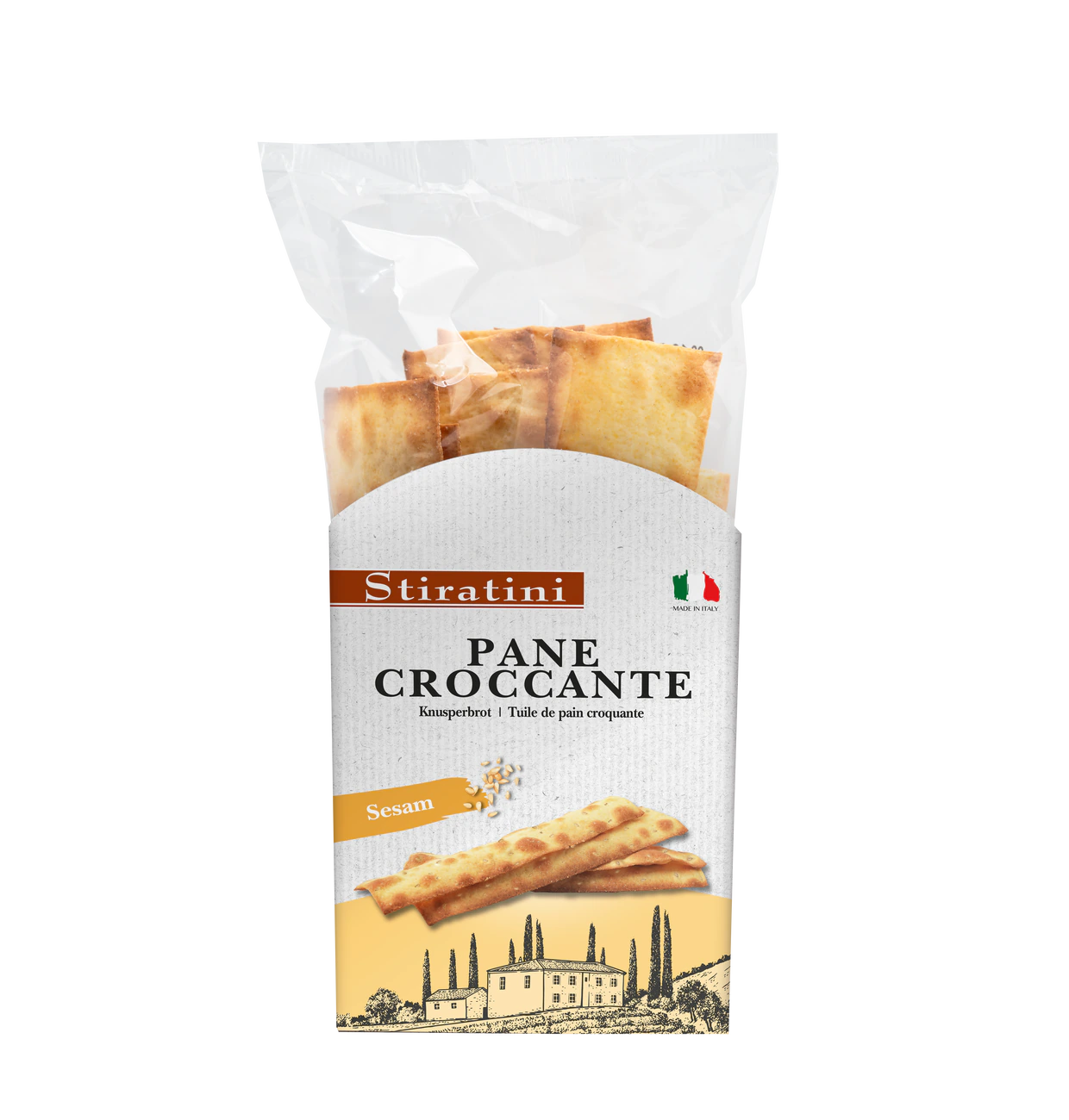 Stiratini | Knusperbrot Sesam - Pane Croccante | 4x140g | 560g
