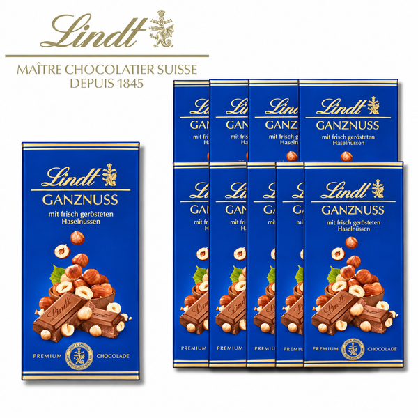 Lindt Ganznuss Tafel 10 x 100g Vollnuss Nussknacker