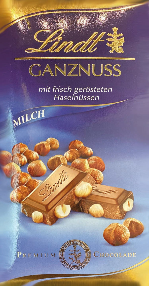 Lindt 100g Tafel Vollmilch Ganznuss