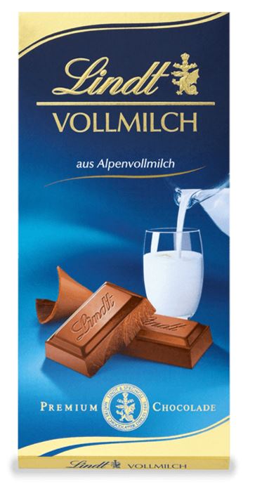 Lindt 100g Tafel Vollmilch Schokolade