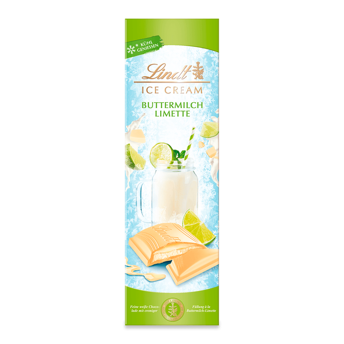 Lindt Sommettafeln gefüllte weiße Schokolade mit Buttermilch-Limette Creme 100g