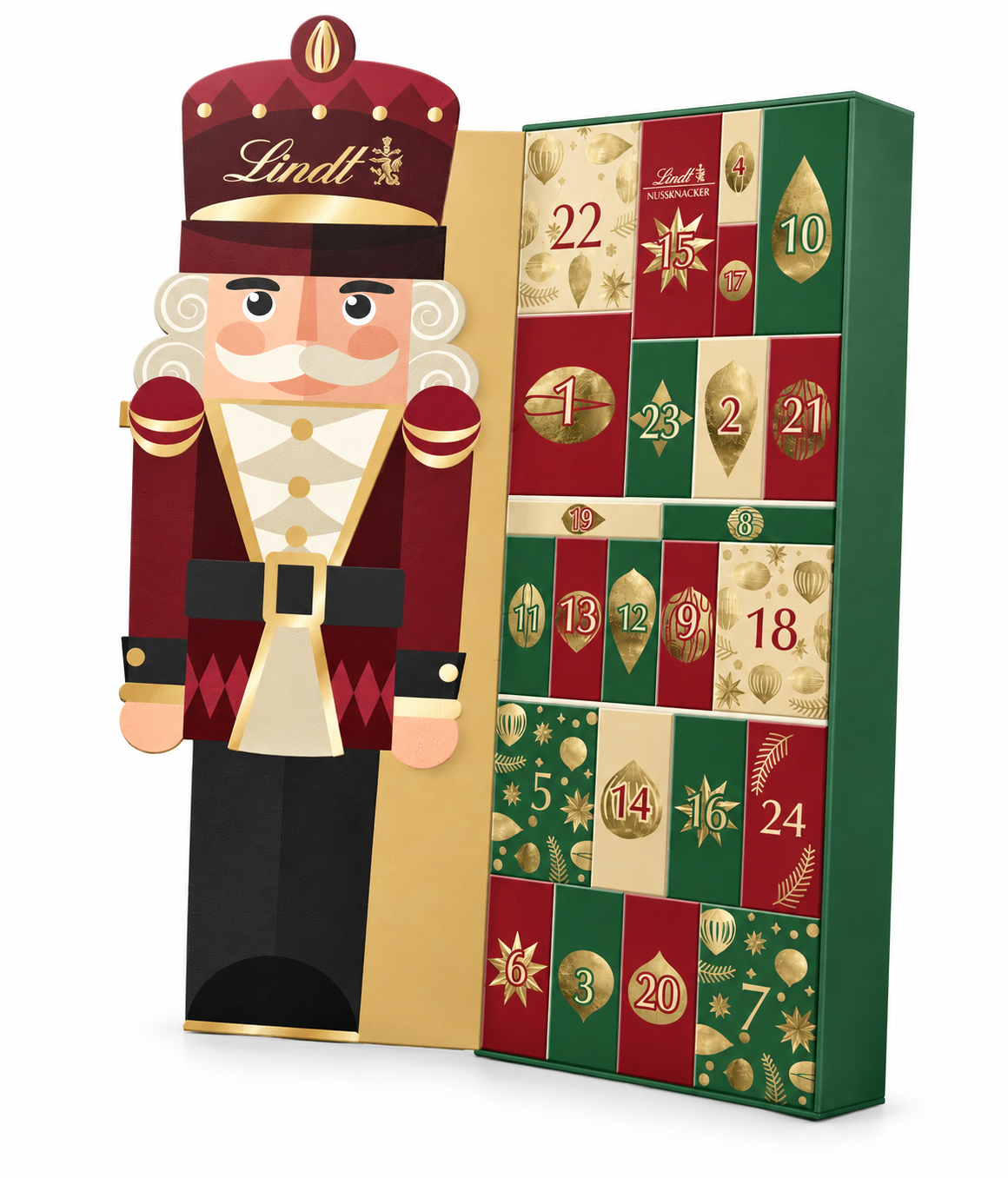 Lindt XXL Adventskalender Nussknacker 115 cm – leer zum Selbstbefüllen