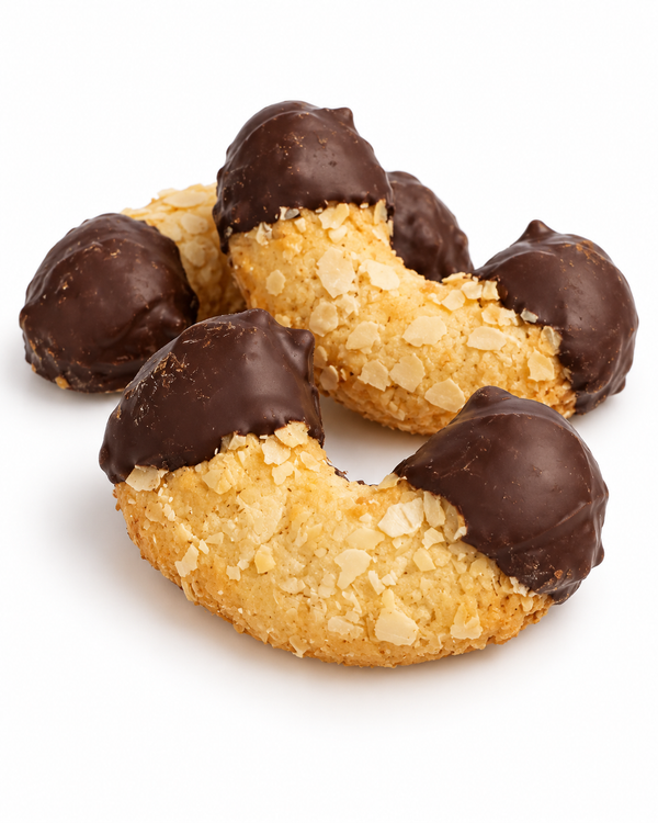 Mandelhörnchen mit Marzipan und 22% Zartbitterschokolade 175g