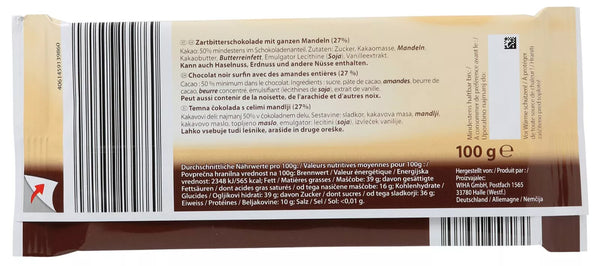 3x 100g Zartbitter Ganze Mandel Choceur Mandelknacker Almond Choclate Schokolade | Mandelknacker | 300g