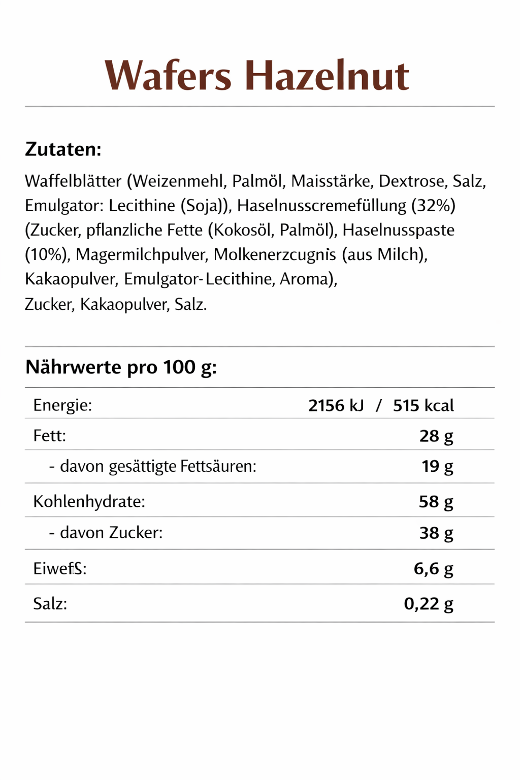 Feiny Biscuit 4x 250g Waffer Hazelnut Haselnuss | 1000g