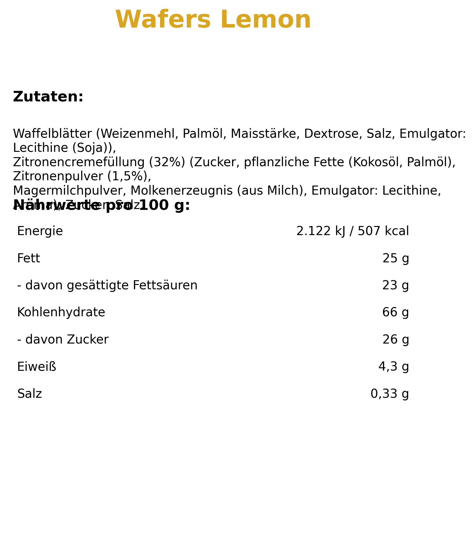 Feiny Biscuit 4x 250g Waffer Limone Zitronen-Waffeln 1000g