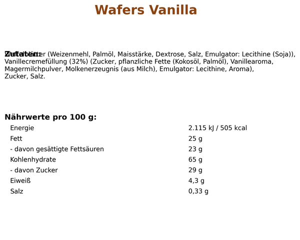 Feiny Biscuit 4x 250g Waffer VANILLE Waffeln 1000g