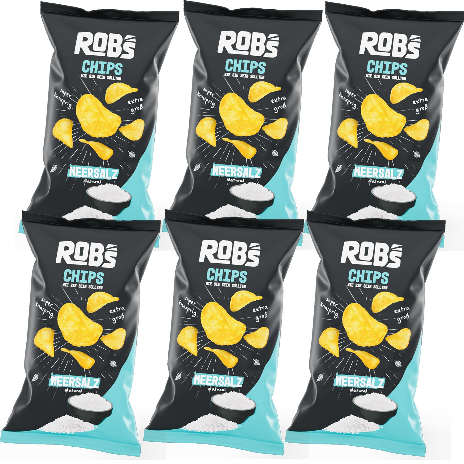 Rob's Chips - so wie sie sein sollten | Meersalz | 6x 120g | 720g