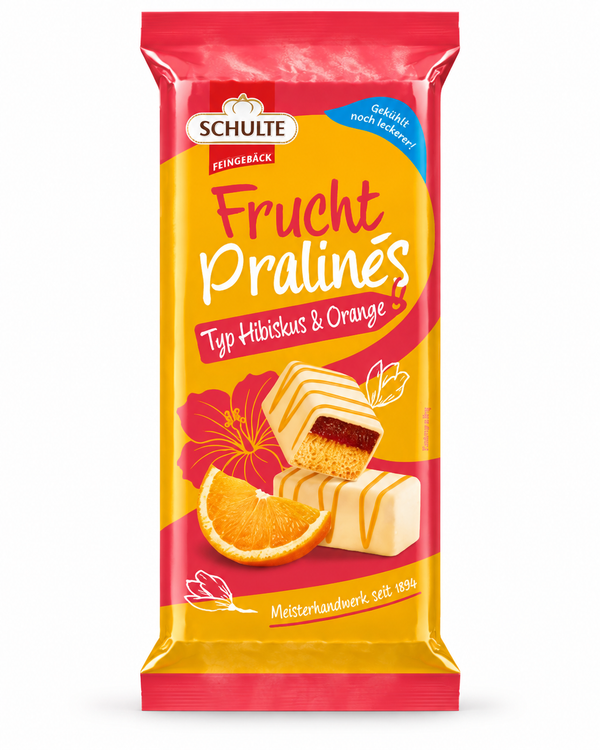 Schulte Frucht-Pralinés Hibiskus & Orange 100g MHD 13.12.26