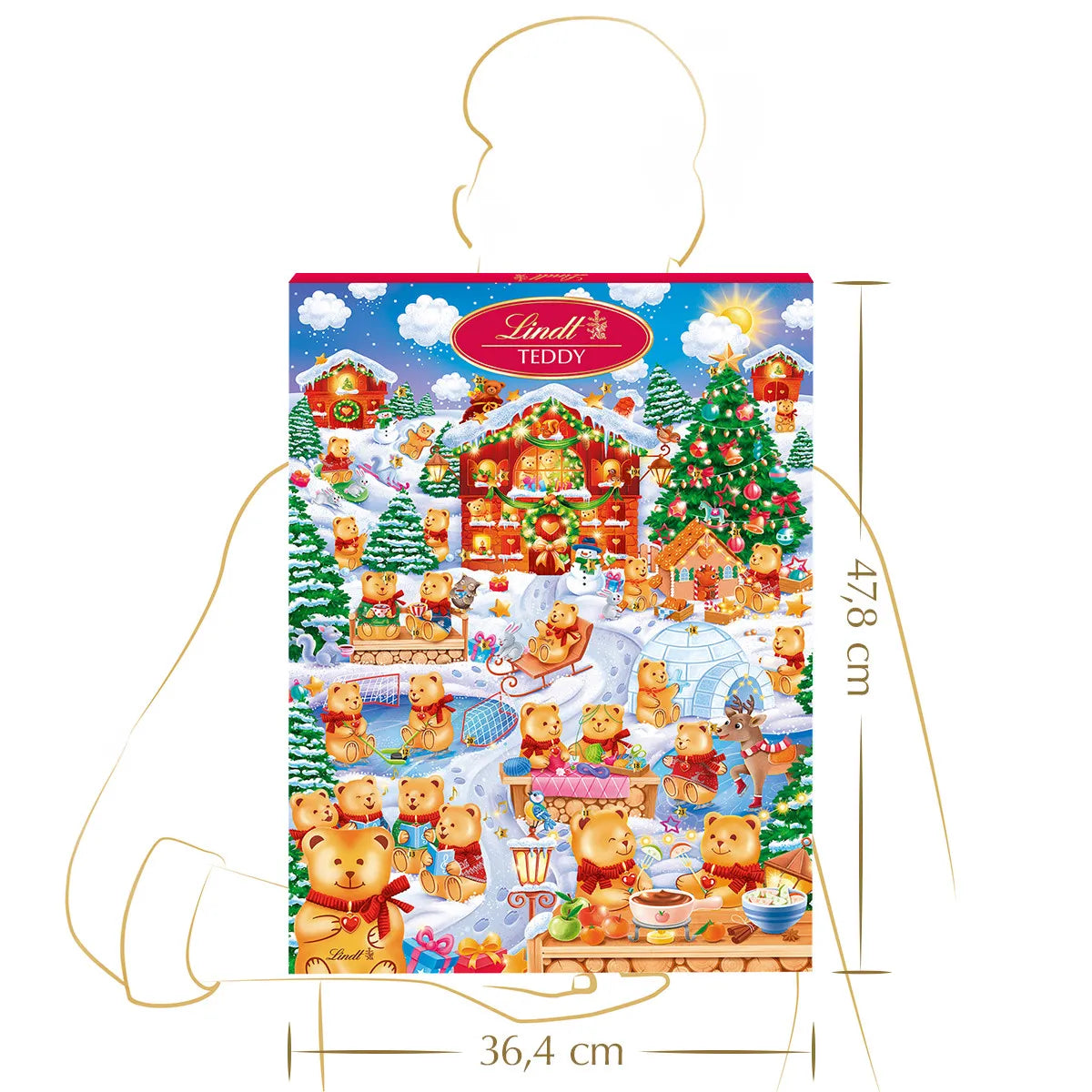 LINDT TEDDY Wimmelbild Adventskalender, 265g