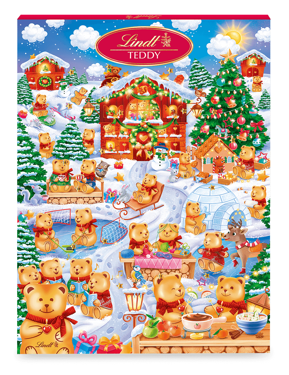 LINDT TEDDY Wimmelbild Adventskalender, 265g