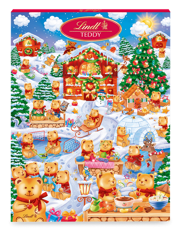 LINDT TEDDY Wimmelbild Adventskalender, 265g