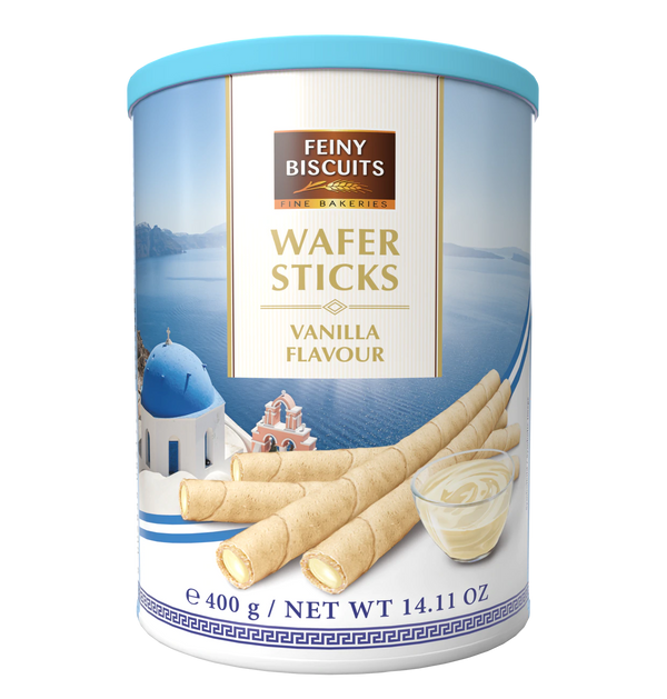 Feiny Biscuit Waffelröllchen mit Vanillegeschmackcreme 4x400g  |  1600g
