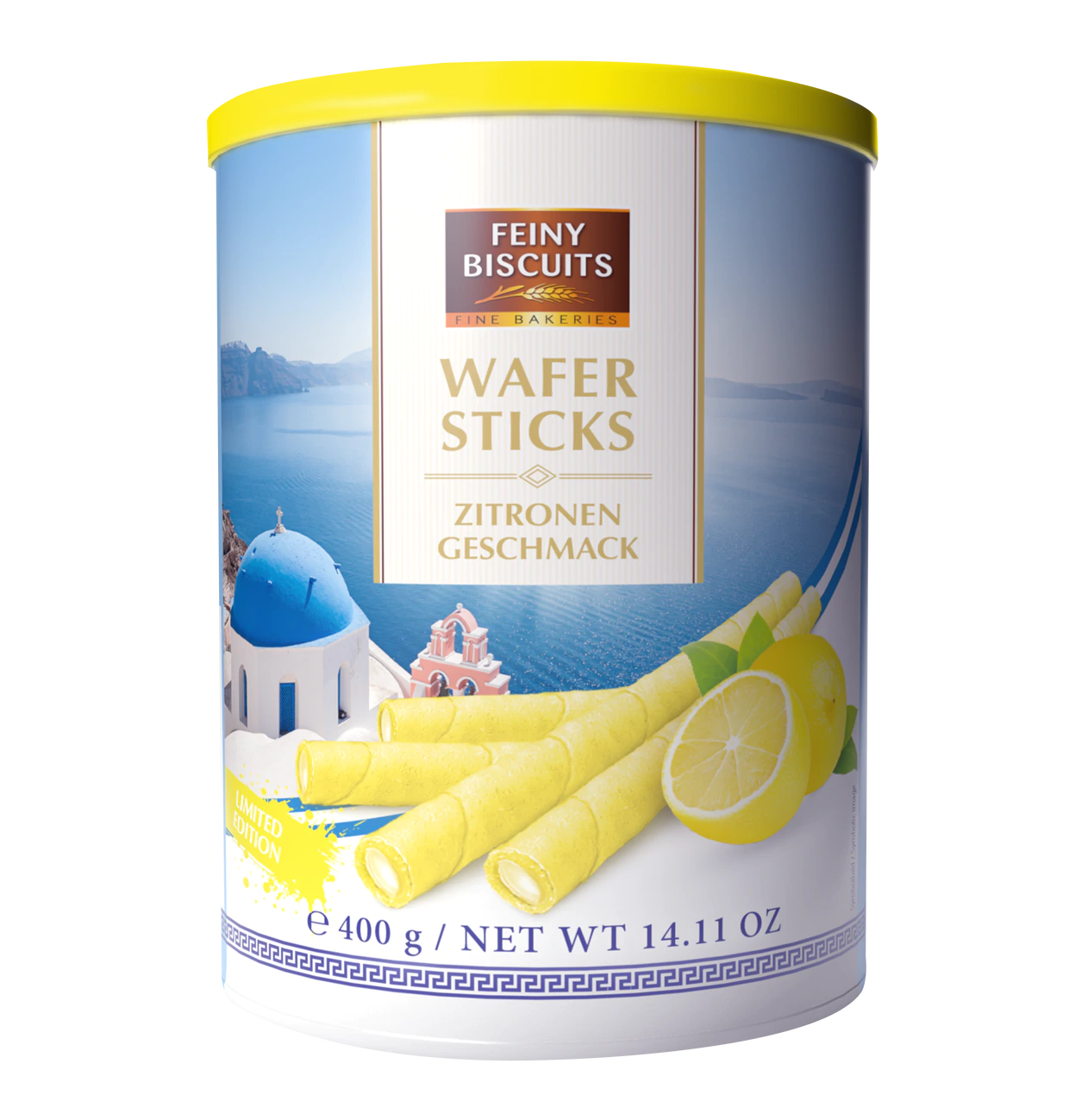 Feiny Biscuit Waffelröllchen mit Zitronengeschmack 4x400g | 1600g