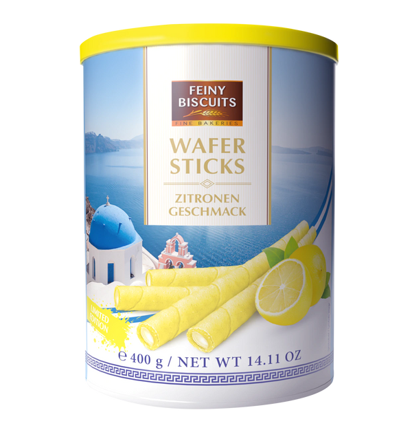 Feiny Biscuit Waffelröllchen mit Zitronengeschmack 4x400g | 1600g