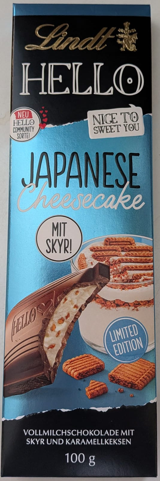 Lindt Hello Japanese Cheesecake | Limited Edition | 100g