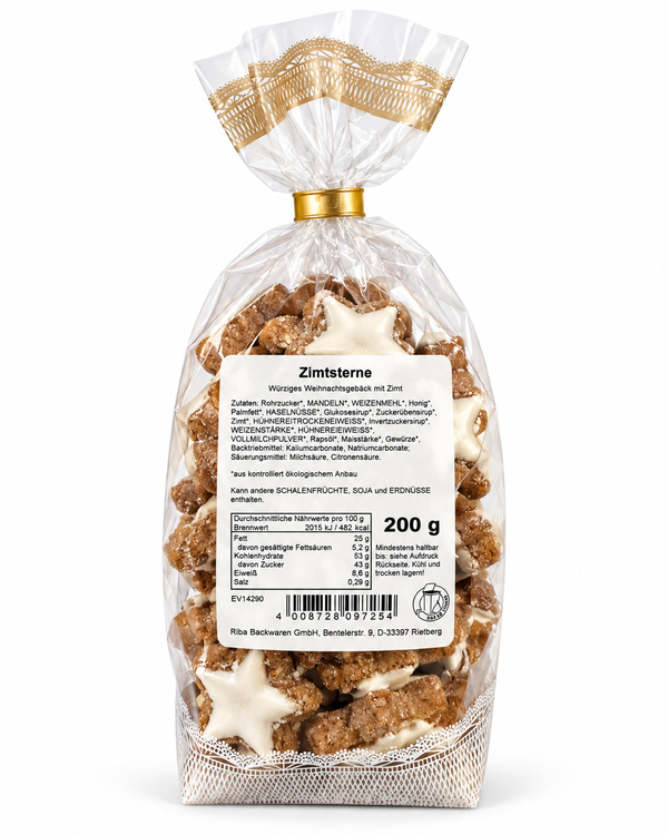 Zimtsterne 200g - würziges Weihnachtsgebäck mit Zimt