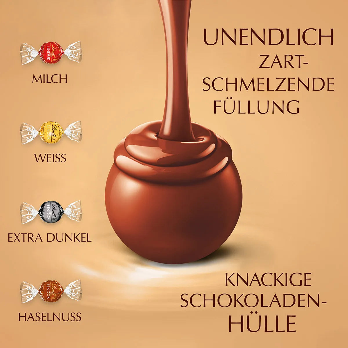 Lindt LINDOR Kugel Beutel Mischung, 137g MHD 11/26
