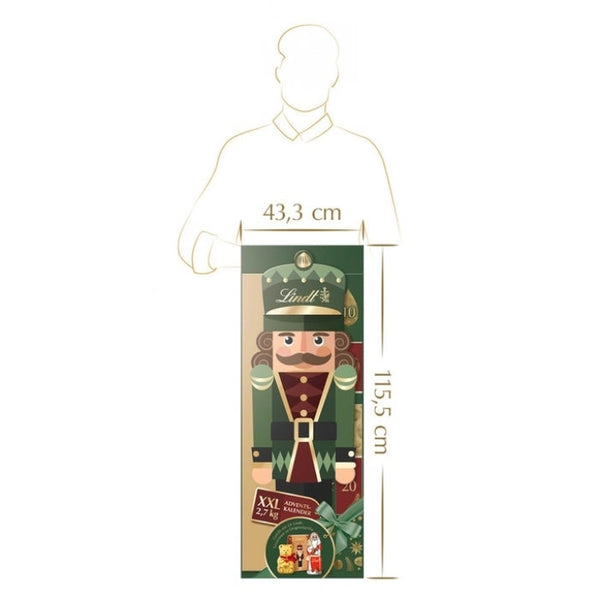 Lindt XXL Adventskalender Nussknacker 115 cm – leer zum Selbstbefüllen