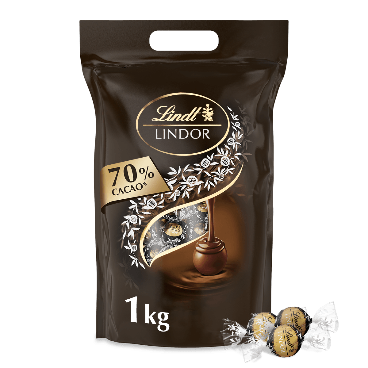 Lindt LINDOR Kugel Beutel Extra Dark 70% 1kg