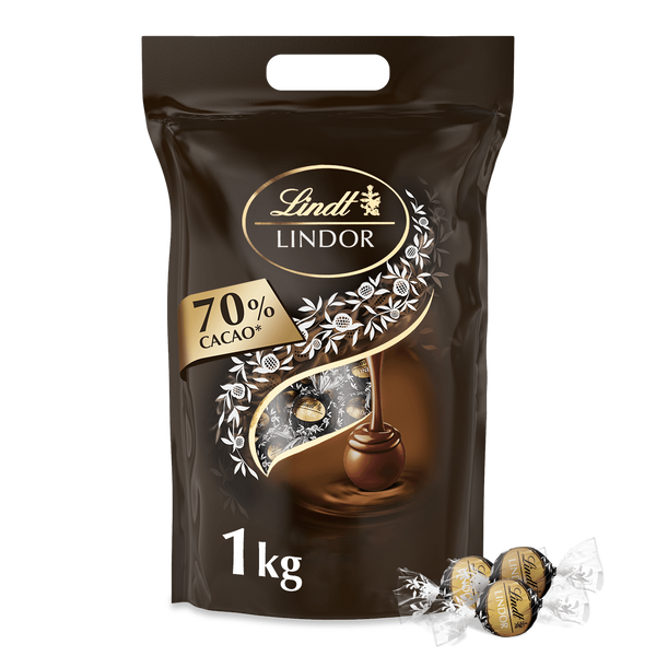 Lindt LINDOR Kugel Beutel Extra Dark 70% 1kg