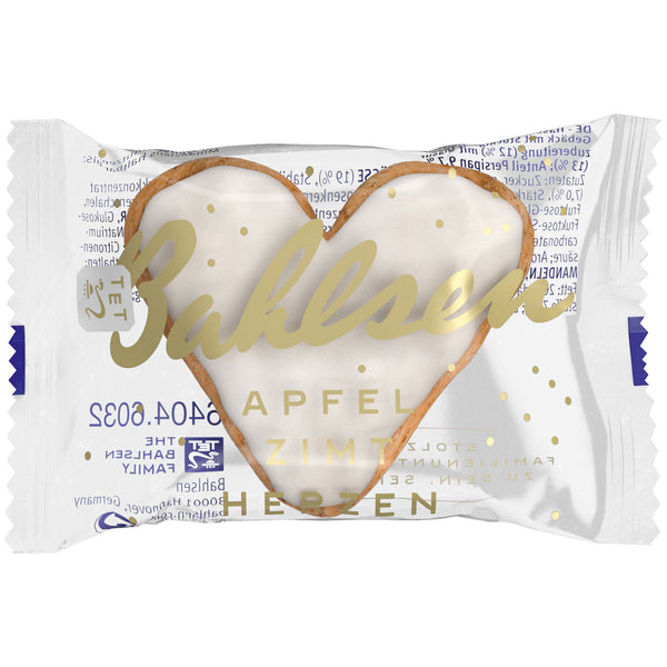 Bahlsen Apfelzimt-Herzen | Haselnuss-Zimt-Gebäck mit Apfel | Einzelverpackt | 130 Stück | 793 g