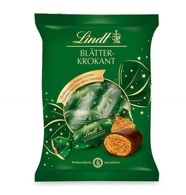 Lindt Blätterkrokant Zapfen Doppeldreh Klassisch 90g je Beutel