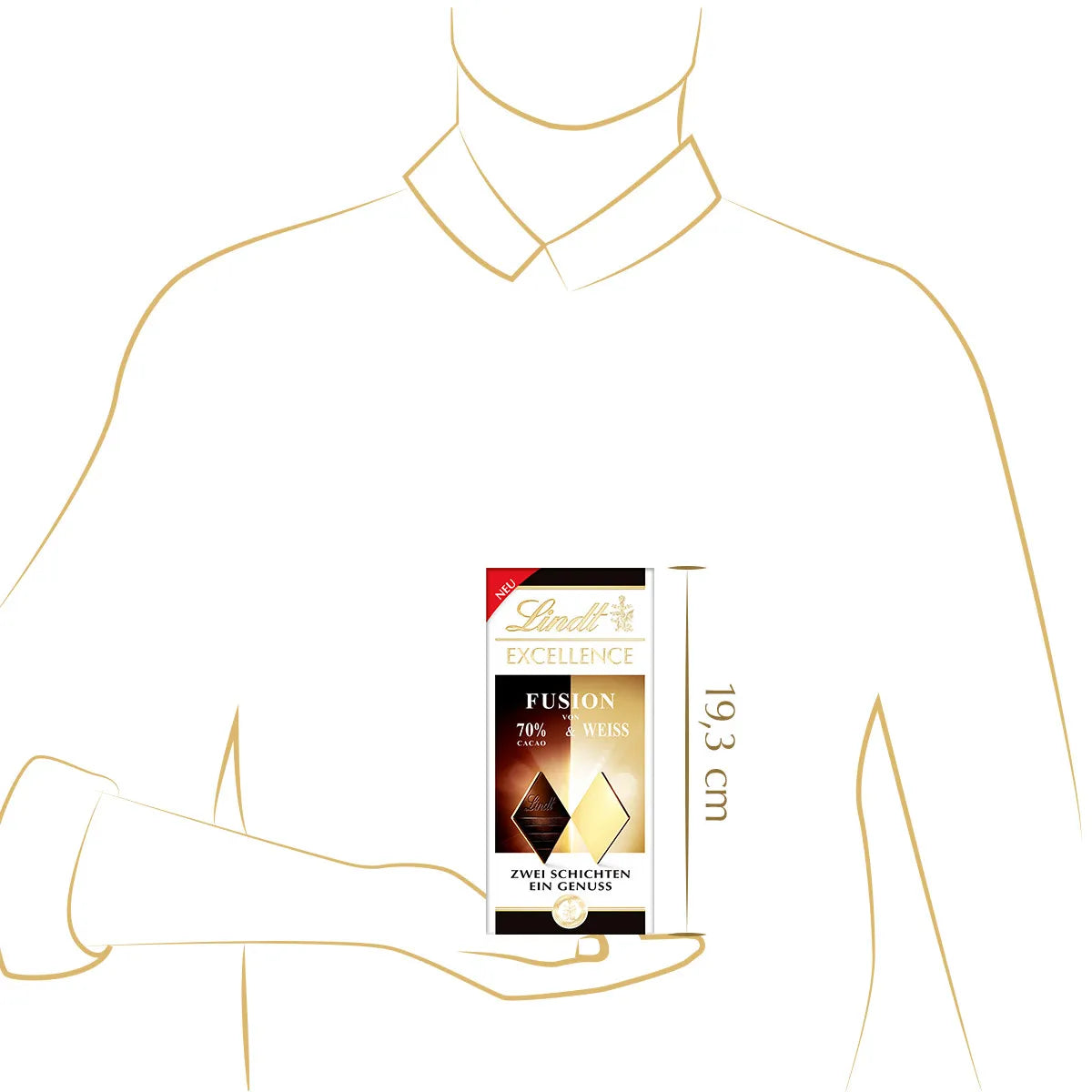 Lindt EXCELLENCE Fusion 70% & Weiß 100g