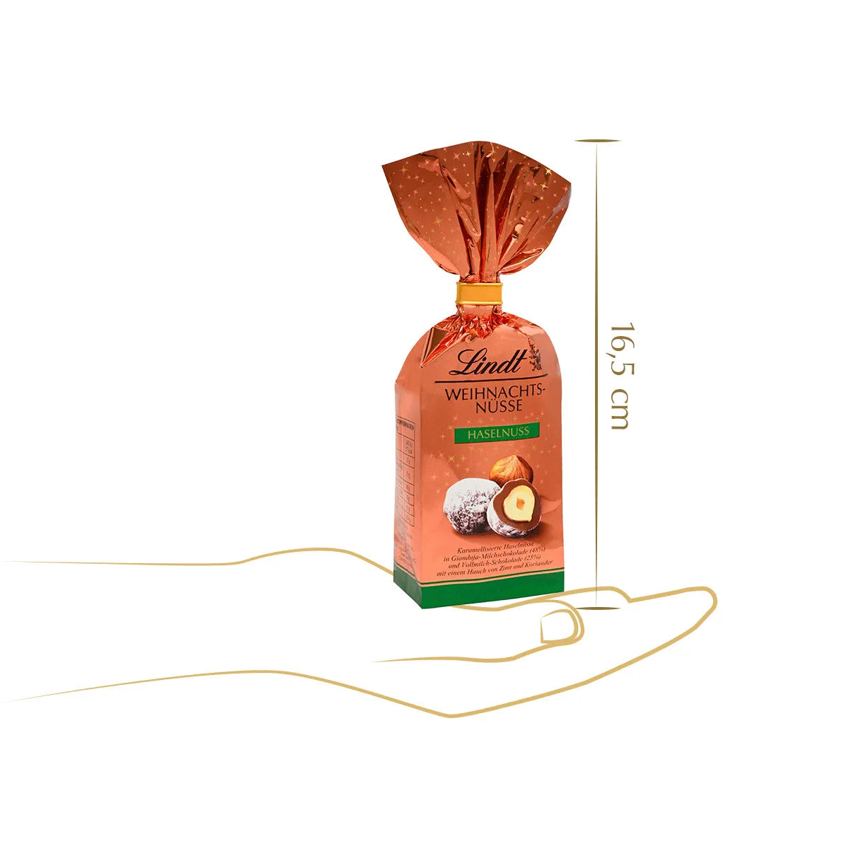 Lindt Haselnuss  Weihnachtsmandeln im Beutel 100g