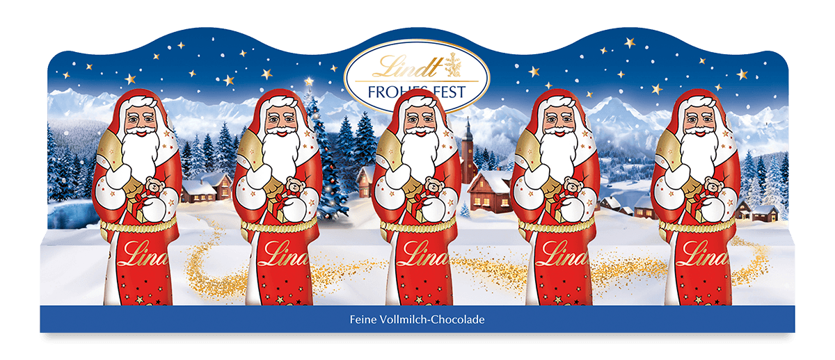 Lindt Mini-Weihnachtsmänner Vollmilch 50g