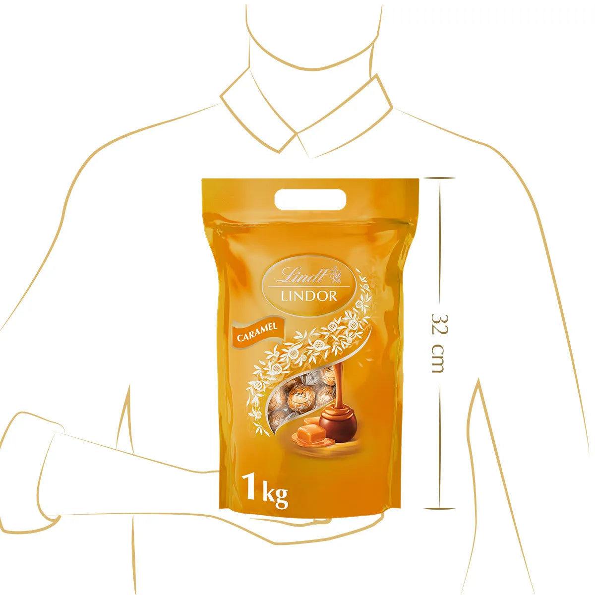 Lindt LINDOR Kugel Beutel Caramel 1kg