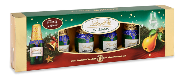 Lindt Alkohol Spezialitäten Zartbitter Schokolade mit Williamsbrand 131g