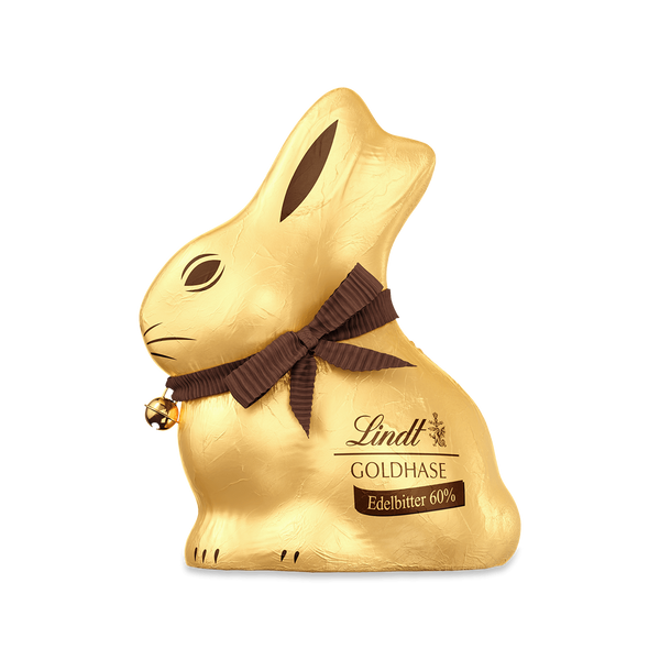 Lindt Goldhase Osterhase Edelbitter 60% Dunkle Schokolade 100 g.