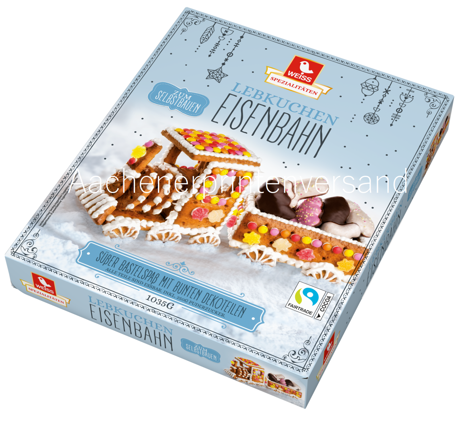 Weiss Lebkuchen Eisenbahn 1,035kg Bastel Bausatz lecker