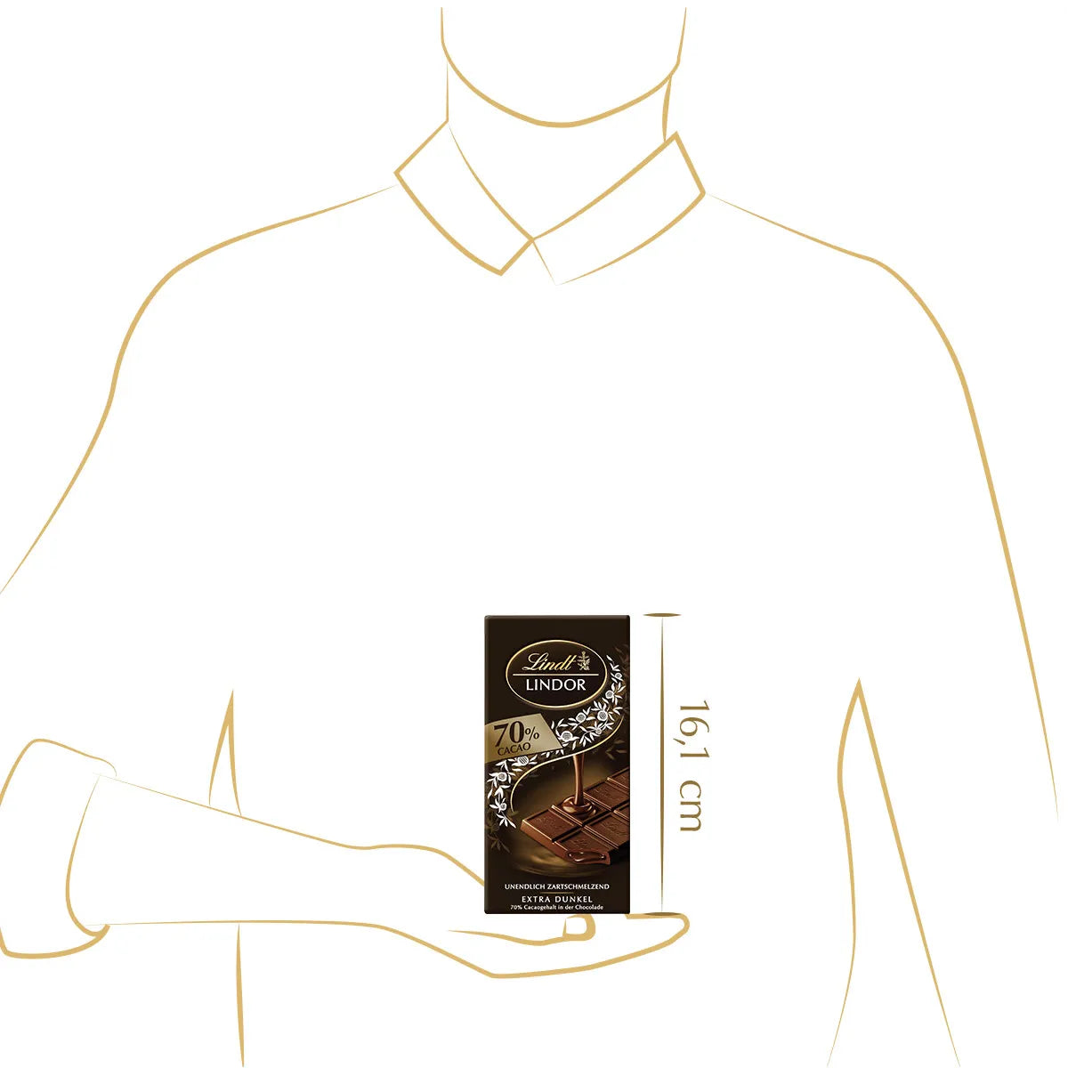 Lindt Lindor 70% Kakao Edelbitter-Schokolade 100g Tafel MHD 11/26
