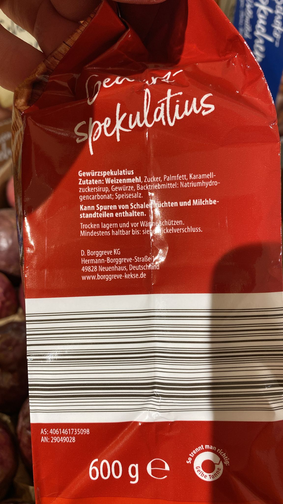 3x600g Gewürzspekulatius | Borggreve - Wintertraum | 1800g