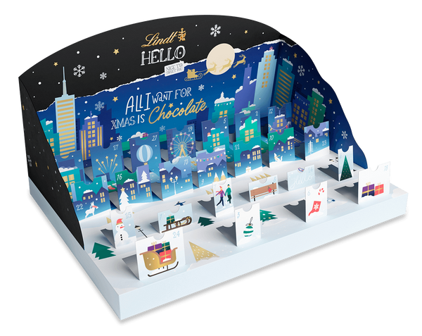 Lindt HELLO Adventskalender Pop Up 243g