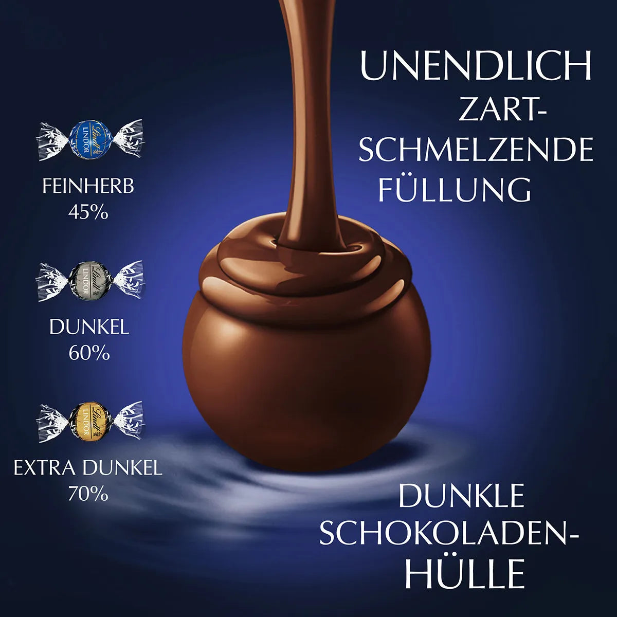 Lindt LINDOR Kugel Beutel Dunkle Mischung 1kg